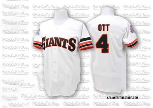 Men's San Francisco Giants Mel Ott Replica White Throwback Jersey