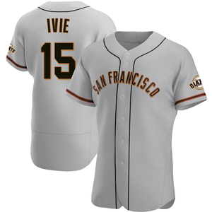 Men's San Francisco Giants Mike Ivie Authentic Gray Road Jersey