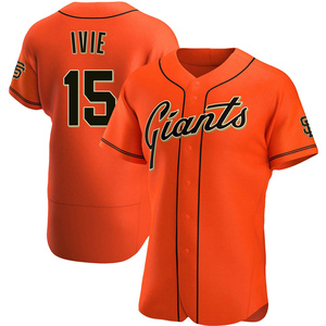 Men's San Francisco Giants Mike Ivie Authentic Orange Alternate Jersey