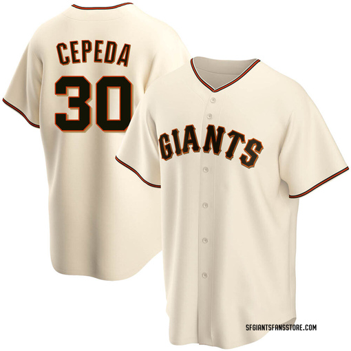 Men's San Francisco Giants Orlando Cepeda Replica Cream Home Jersey