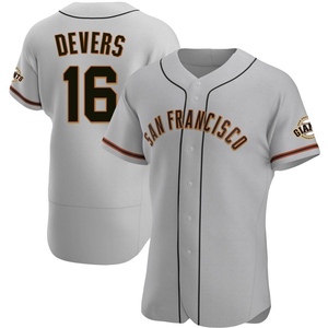 Men's San Francisco Giants Rafael Devers Authentic Gray Road Jersey