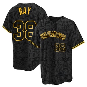 Men's San Francisco Giants Robbie Ray Replica Black Snake Skin City Jersey