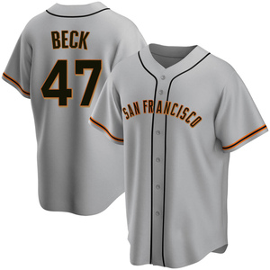 Men's San Francisco Giants Rod Beck Replica Gray Road Jersey