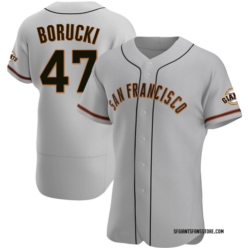 Men's San Francisco Giants Ryan Borucki Authentic Gray Road Jersey
