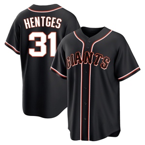 Men's San Francisco Giants Sam Hentges Replica Black Fashion Out Jersey
