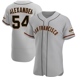 Men's San Francisco Giants Scott Alexander Authentic Gray Road Jersey