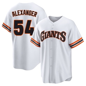 Men's San Francisco Giants Scott Alexander Limited White Throwback Cooperstown Collection Jersey