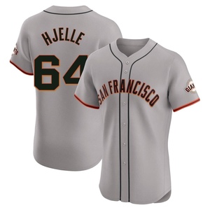 Men's San Francisco Giants Sean Hjelle Elite Gray Road Jersey