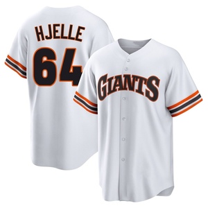 Men's San Francisco Giants Sean Hjelle Limited White Throwback Cooperstown Collection Jersey