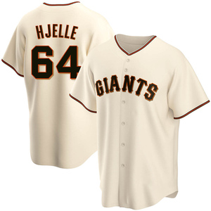 Men's San Francisco Giants Sean Hjelle Replica Cream Home Jersey