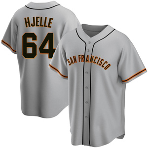 Men's San Francisco Giants Sean Hjelle Replica Gray Road Jersey