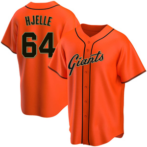 Men's San Francisco Giants Sean Hjelle Replica Orange Alternate Jersey