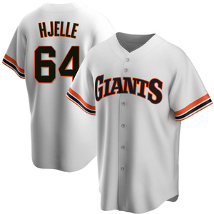 Men's San Francisco Giants Sean Hjelle Replica White Home Cooperstown Collection Jersey