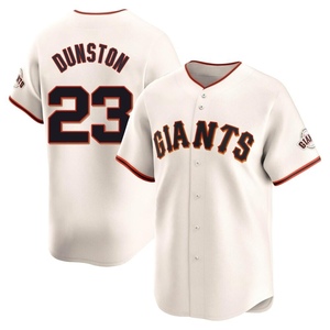 Men's San Francisco Giants Shawon Dunston Limited Cream Home Jersey
