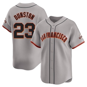 Men's San Francisco Giants Shawon Dunston Limited Gray Away Jersey
