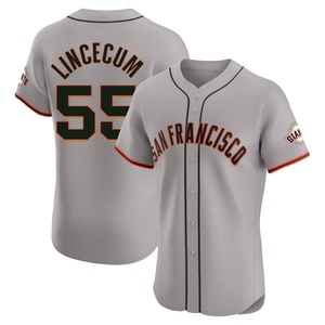 Men's San Francisco Giants Tim Lincecum Elite Gray Road Jersey