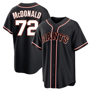 Men's San Francisco Giants Trevor McDonald Replica Black Fashion Out Jersey