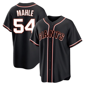 Men's San Francisco Giants Tyler Mahle Replica Black Fashion Out Jersey