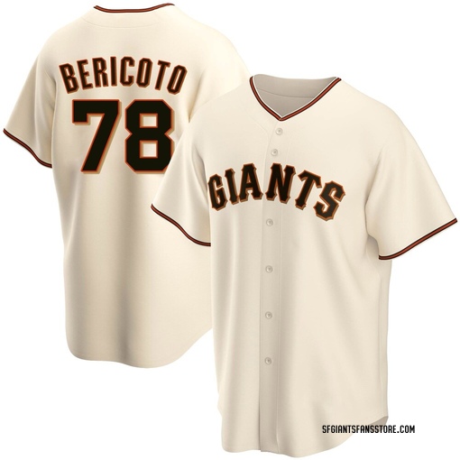 Men's San Francisco Giants Victor Bericoto Replica Cream Home Jersey