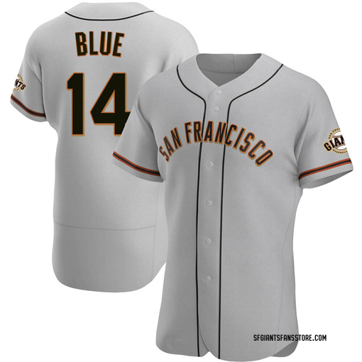 Men's San Francisco Giants Vida Blue Authentic Blue Gray Road Jersey