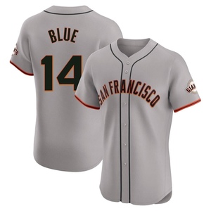 Men's San Francisco Giants Vida Blue Elite Blue Gray Road Jersey