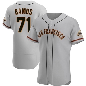 Men's San Francisco Giants Wilkin Ramos Authentic Gray Road Jersey