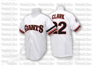 Men's San Francisco Giants Will Clark Replica White Throwback Jersey