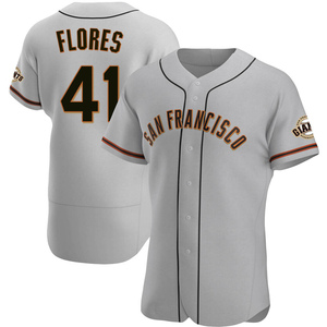 Men's San Francisco Giants Wilmer Flores Authentic Gray Road Jersey