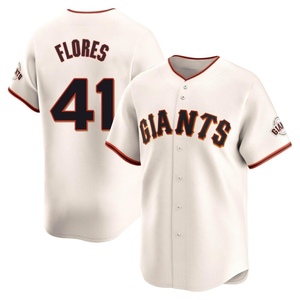 Men's San Francisco Giants Wilmer Flores Limited Cream Home Jersey