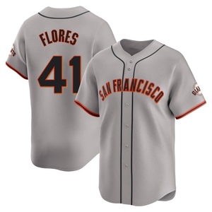 Men's San Francisco Giants Wilmer Flores Limited Gray Away Jersey