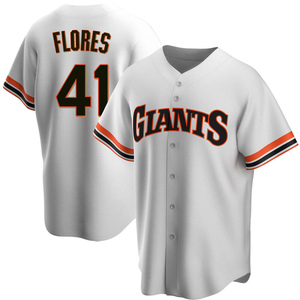 Men's San Francisco Giants Wilmer Flores Replica White Home Cooperstown Collection Jersey