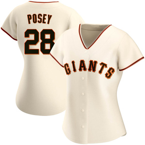 Women's San Francisco Giants Buster Posey Authentic Cream Home Jersey