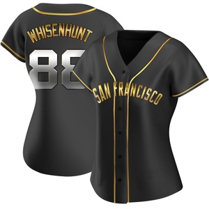 Women's San Francisco Giants Carson Whisenhunt Replica Black Golden Alternate Jersey