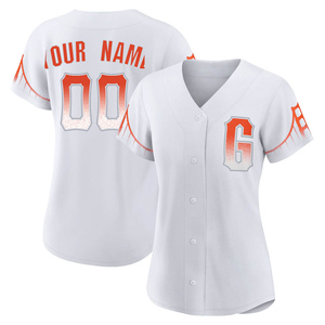 Women's San Francisco Giants Custom Replica White 2021 City Connect Jersey