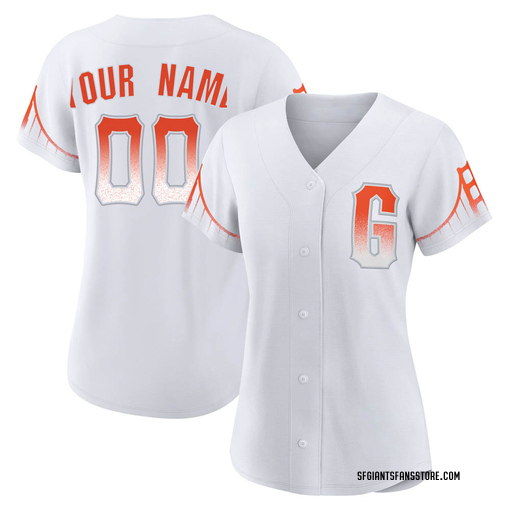 Women's San Francisco Giants Custom Replica White 2021 City Connect Jersey