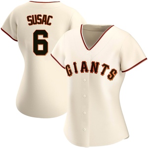 Women's San Francisco Giants Daniel Susac Replica Cream Home Jersey