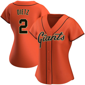 Women's San Francisco Giants Dick Dietz Authentic Orange Alternate Jersey