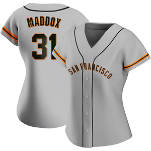 Women's San Francisco Giants Garry Maddox Authentic Gray Road Jersey