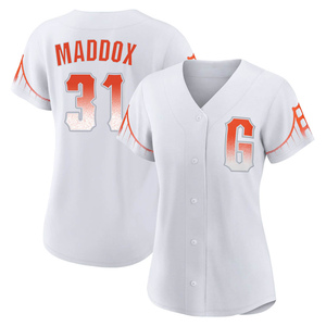 Women's San Francisco Giants Garry Maddox Replica White 2021 City Connect Jersey