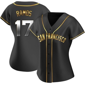 Women's San Francisco Giants Heliot Ramos Replica Black Golden Alternate Jersey