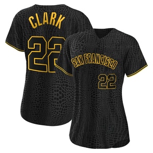 Women's San Francisco Giants Jack Clark Replica Black Snake Skin City Jersey