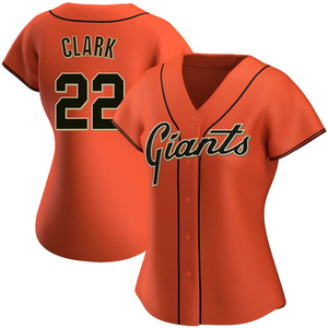 Women's San Francisco Giants Jack Clark Replica Orange Alternate Jersey