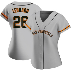 Women's San Francisco Giants Jeffrey Leonard Authentic Gray Road Jersey