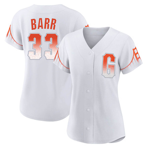Women's San Francisco Giants Jim Barr Authentic White 2021 City Connect Jersey