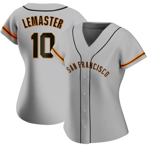Women's San Francisco Giants Johnnie Lemaster Authentic Gray Road Jersey