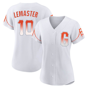 Women's San Francisco Giants Johnnie Lemaster Authentic White 2021 City Connect Jersey