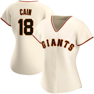 Women's San Francisco Giants Matt Cain Replica Cream Home Jersey