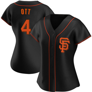 Women's San Francisco Giants Mel Ott Authentic Black Alternate Jersey