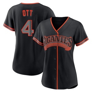 Women's San Francisco Giants Mel Ott Replica Black Alternate Jersey