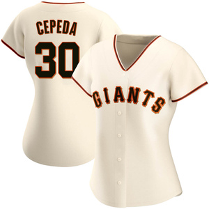 Women's San Francisco Giants Orlando Cepeda Replica Cream Home Jersey